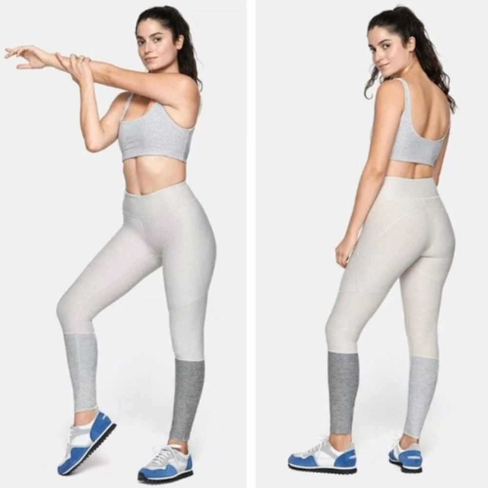 Outdoor Voices grey dipped leggings